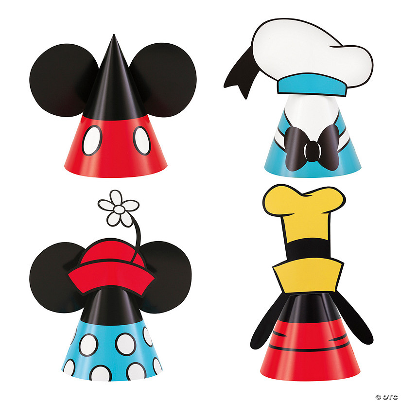 Mickey Mouse Cone Party Hats - 8 Pc. Image