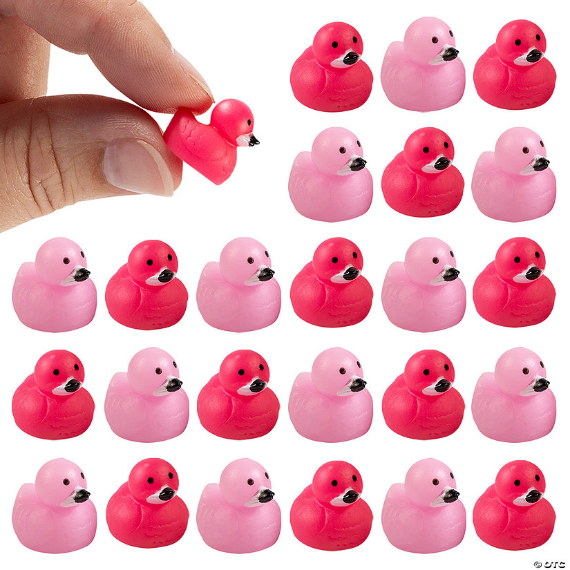 Micro Tropical Flamingo Rubber Ducks - 24 Pc. Image