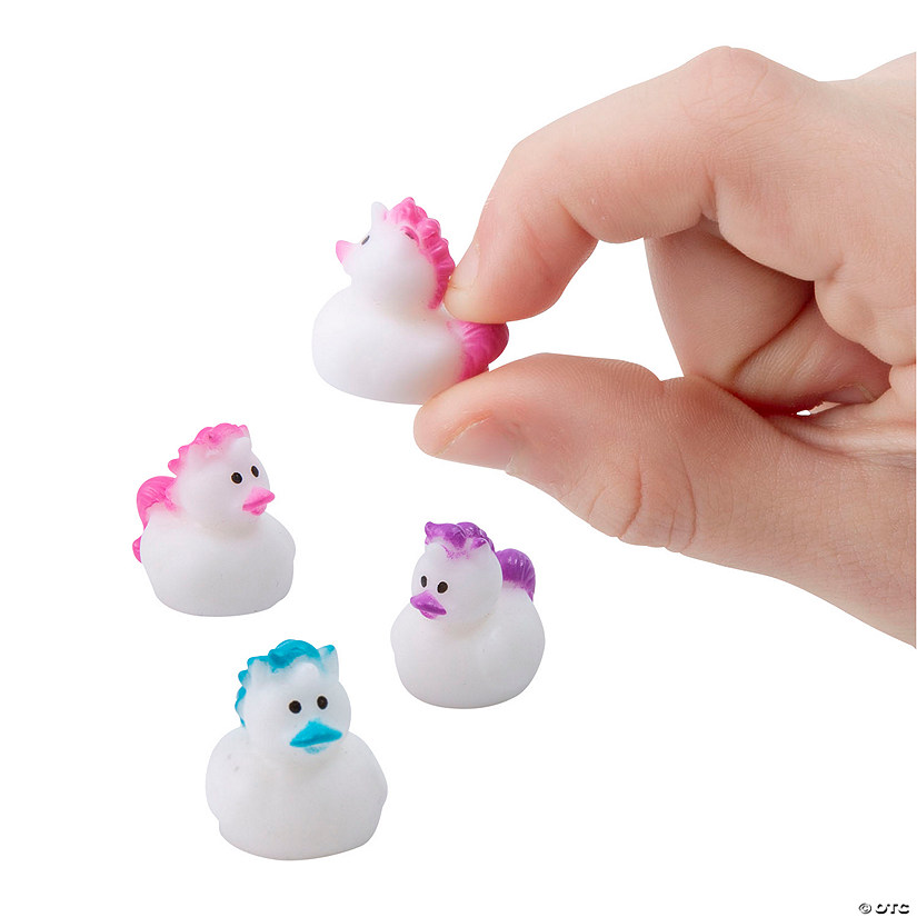 Micro Unicorn Rubber Ducks - 24 Pc. Image