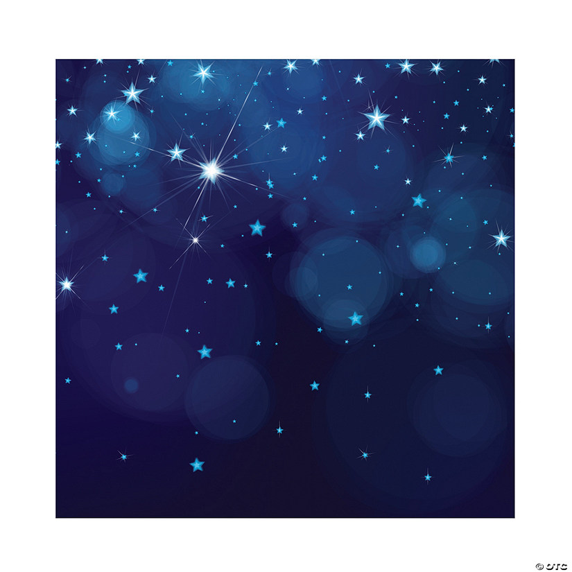 Midnight Blue Starry Night Backdrop Image