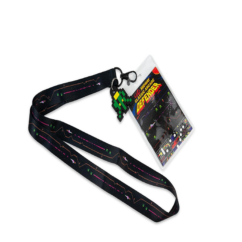 Midway Arcade Games Lanyard w/ ID Holder & Charm Defender Oriental