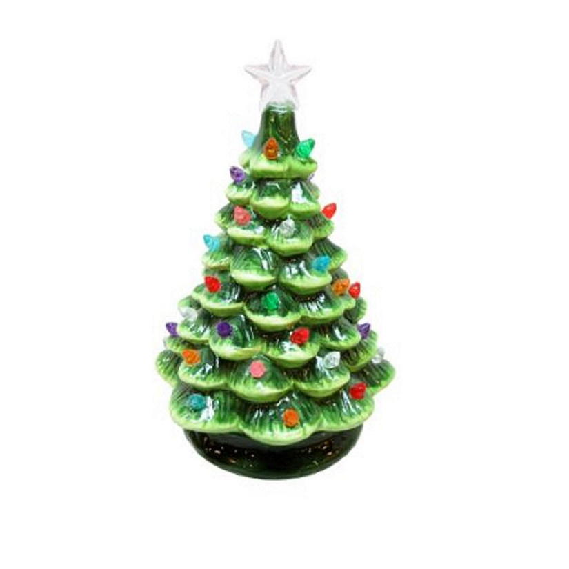 Midwest Lighted LED Christmas Tree Figurine 8.4 Inch Multicolor Image