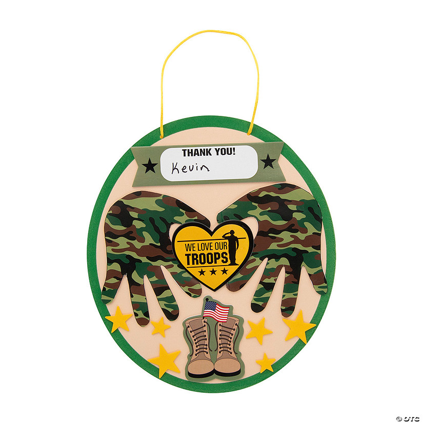 Military Appreciation Handprint Sign Craft Kit - Makes 12 Image
