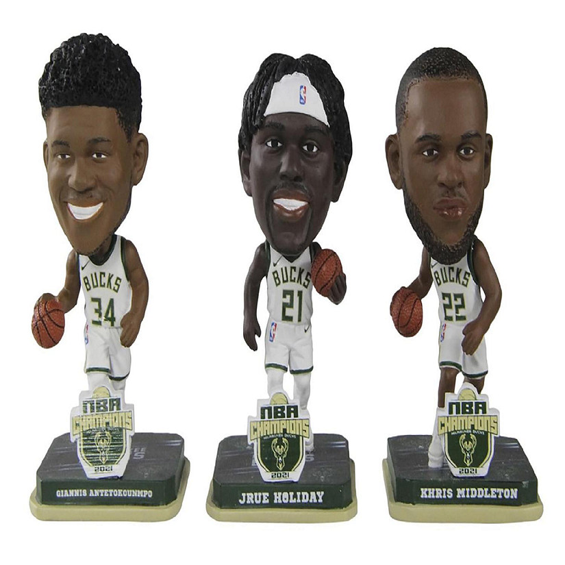 Milwaukee Bucks Bucks NBA Championship Mini Bobble 3 Pack Oriental Trading