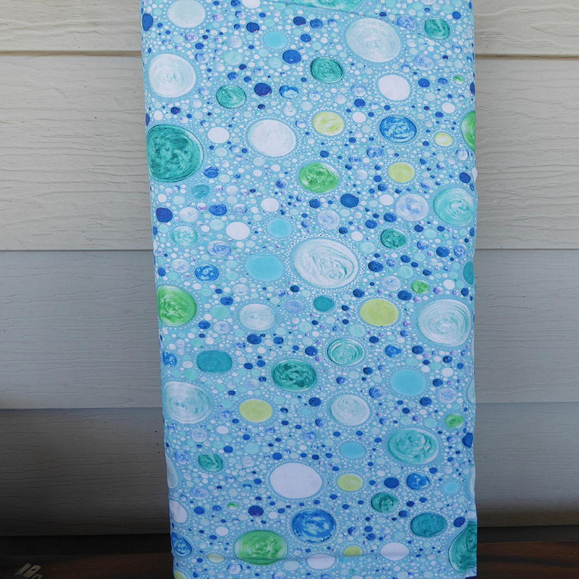 Mindful Mandalas Large Dots on Light Blue Cotton Fabric by P&B-Sold by the Yard Image