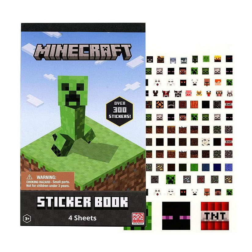 Minecraft 4 Sheet Sticker Pad  300+ Stickers Image