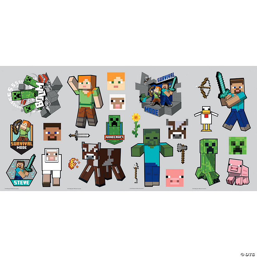 Minecraft characters peel & stick wall decals Image