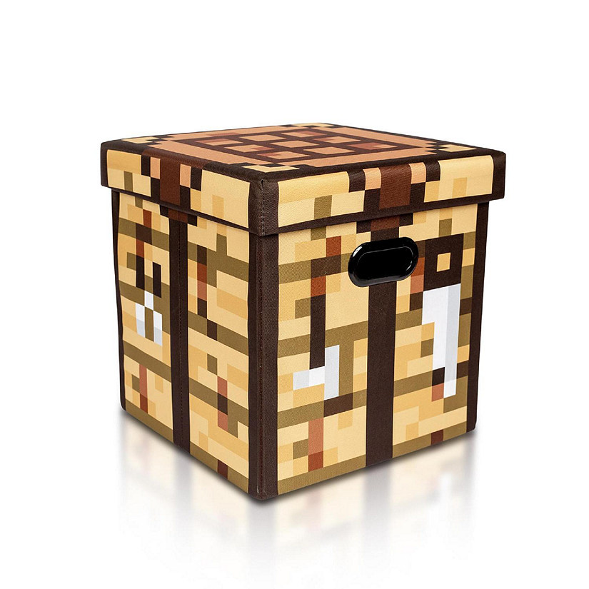 Minecraft Crafting Table Storage Bin Cube Organizer with Lid  15 Inches Image