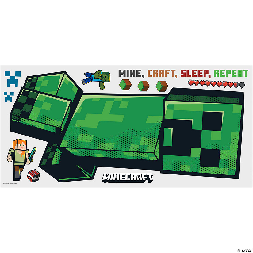 Minecraft creeper giant peel & stick wall decals Image