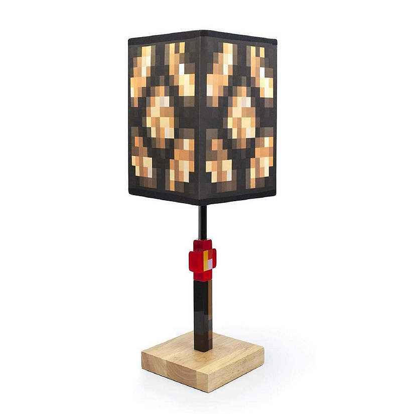 Minecraft Glowstone 14 Inch Corded Desk LED Bedside Night Light Lamp for Gamers Image