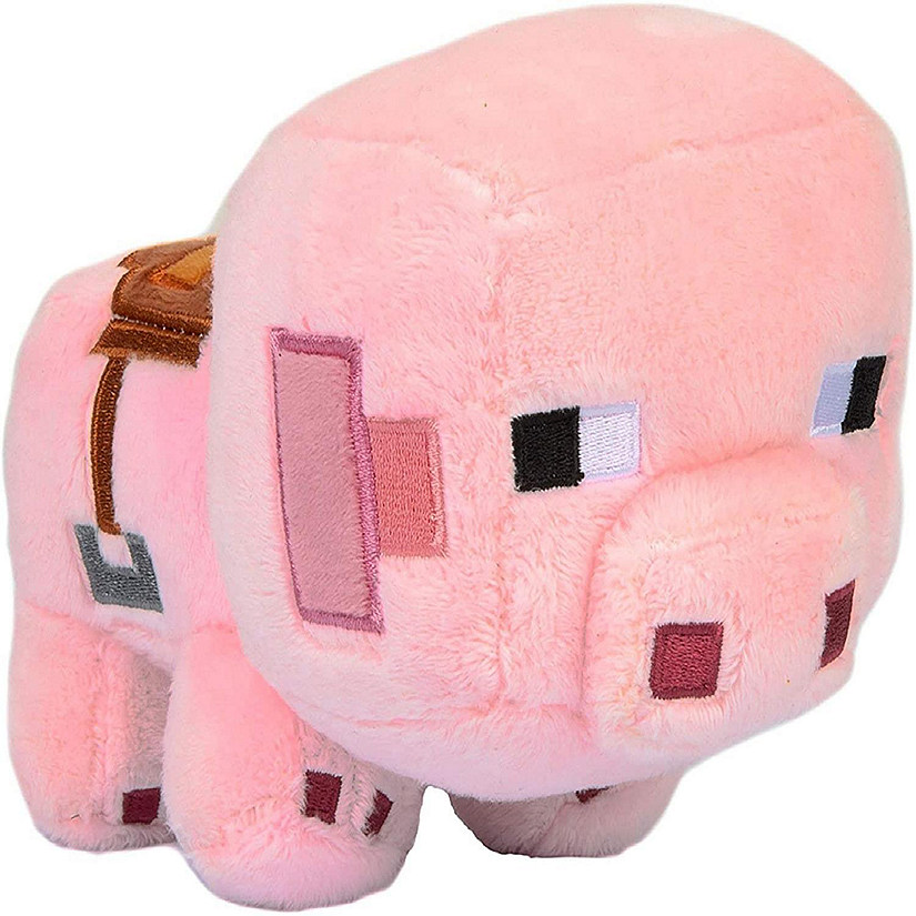 Minecraft Happy Explorer Series 4.5 Inch Plush  Saddled Pig Image