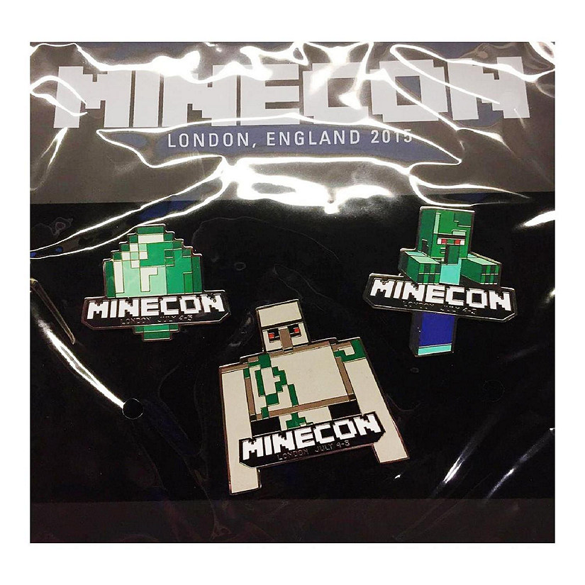Minecraft Minecon 2015 Exclusive Pin Set of 3 Image