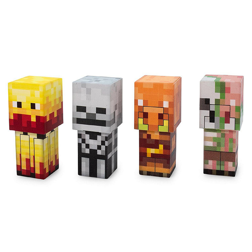 Minecraft Mini Mob Figure Mood Lights  Skeleton, Blaze, Piglin, Zombified Piglin Image