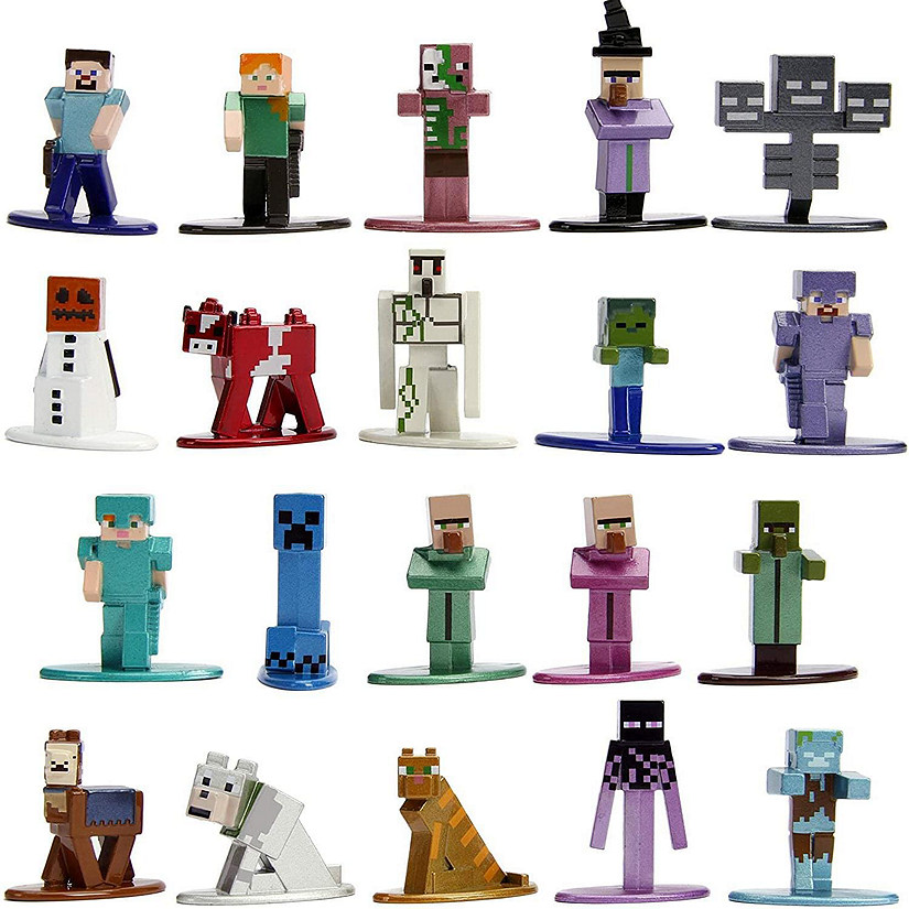 Minecraft Nano Metalfigs 20 Pack Wave 2  1.65 Inch Die-Cast Metal Figures Image