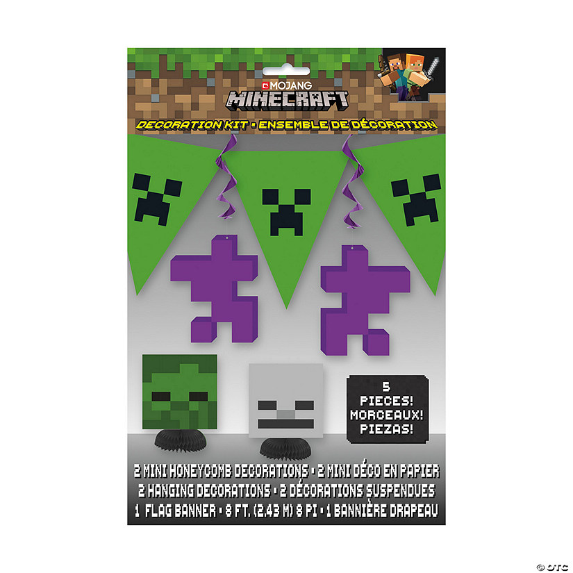 Minecraft&amp;#8482; Party Tabletop, Wall &amp; Ceiling Decorating Kit - 5 Pc. Image