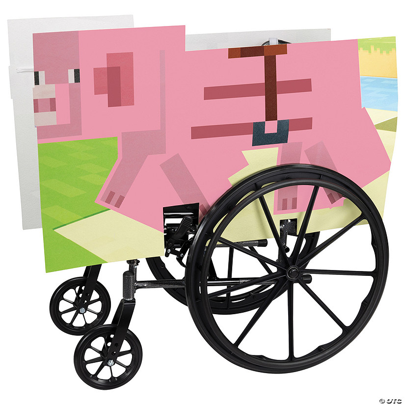 Minecraft Pig Adaptive Wheelchair Cover Costume Image