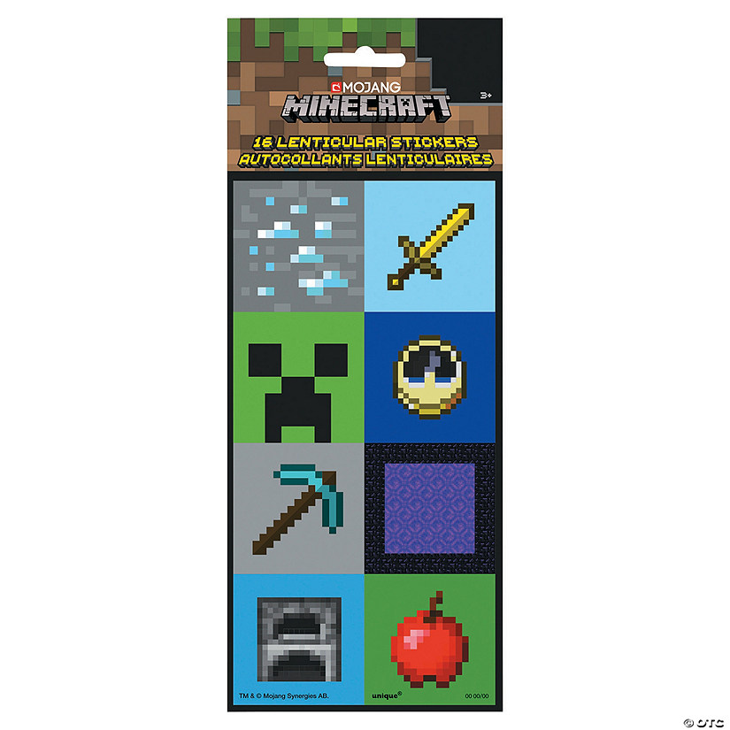 Minecraft<sup>&#174;</sup> Lenticular Stickers - 16 Pc. Image