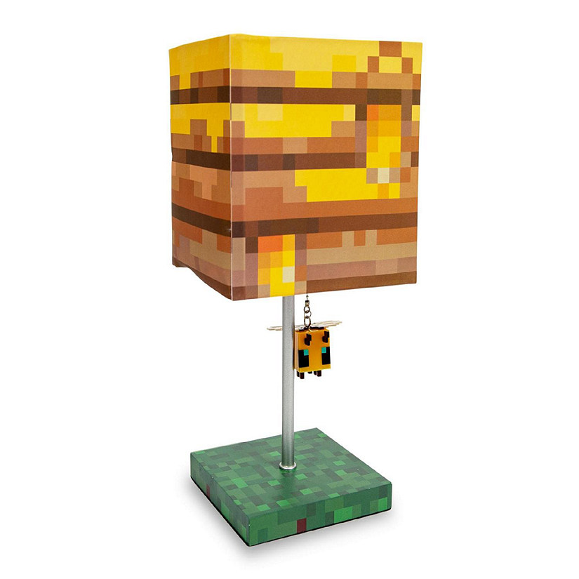 Minecraft Yellow Bee Nest Block Desk Lamp with 3D Bee Puller Image