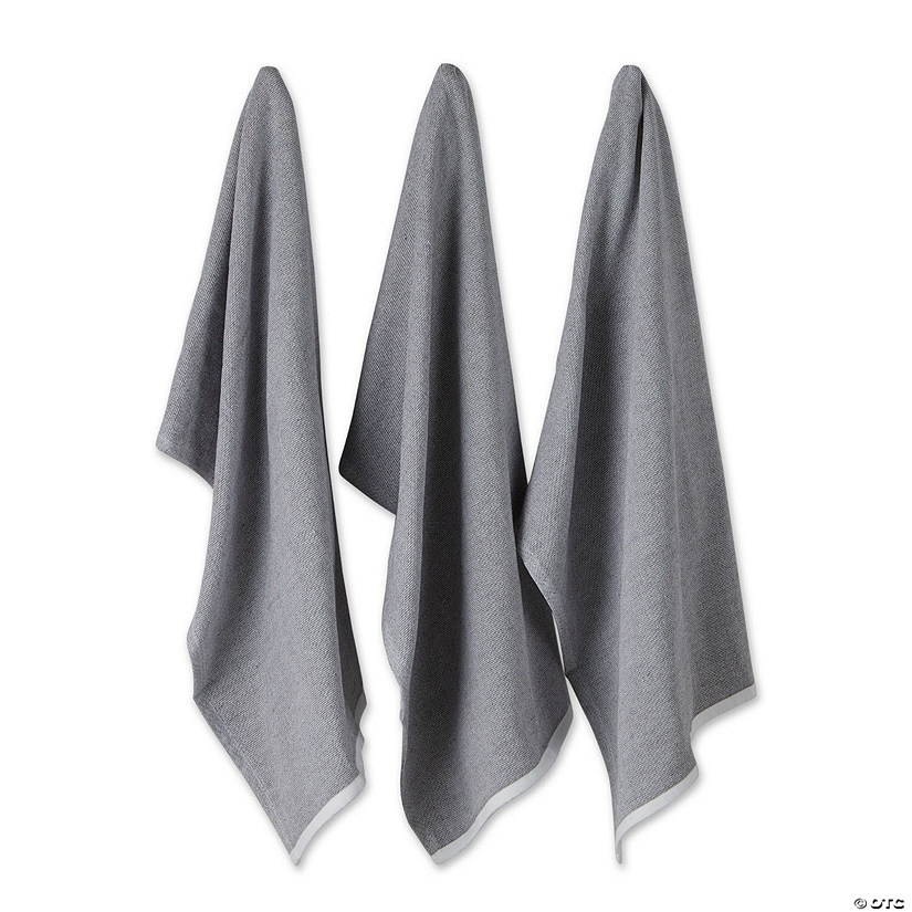 Mineral French Terry Chambray Solid Dishtowel 3 Piece Image