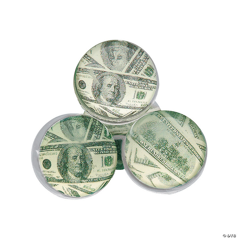 Mini $100 Bill Bouncy Balls - 12 Pc. Image
