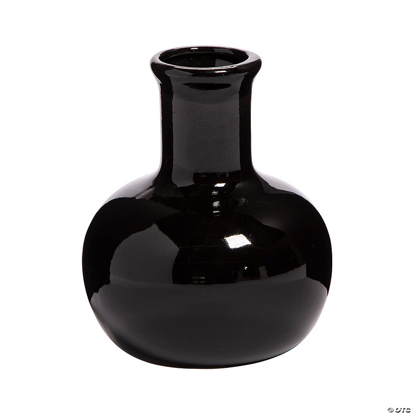 Mini Black Ceramic Bud Vases - 6 Pc. Image