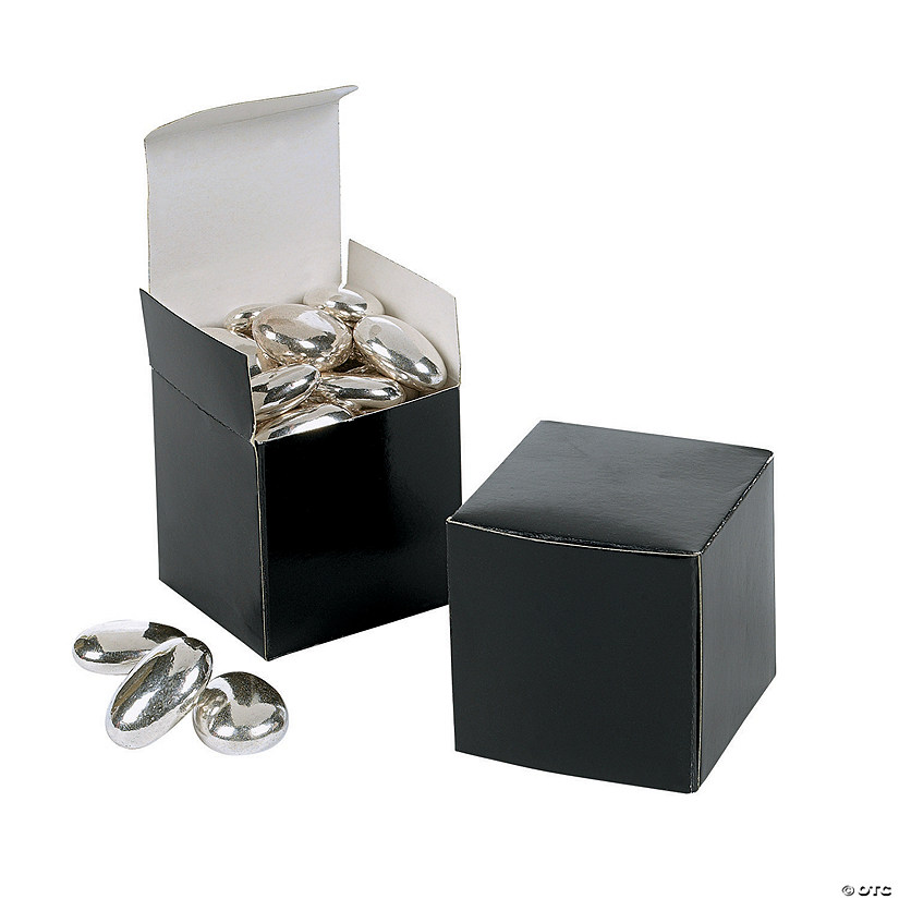 Mini Black Favor Boxes - 24 Pc. Image