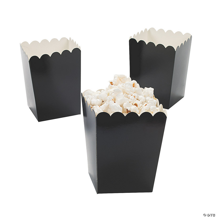 Mini Black Popcorn Boxes - 24 Pc. Image