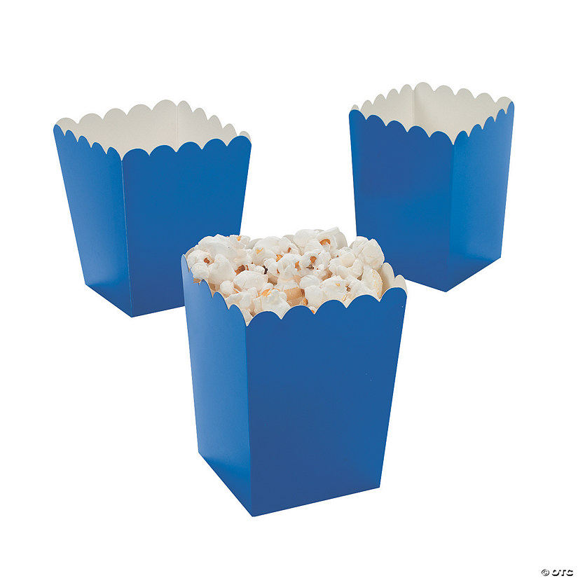 Mini Blue Popcorn Boxes - 24 Pc. Image