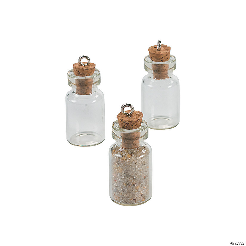 Mini Bottle Charms with Cork Stopper - 6 Pc. Image