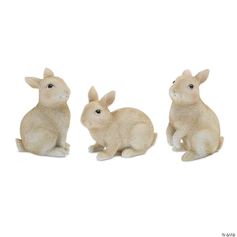 Mini Bunny Rabbit Figurine (Set Of 12) 2.75"H, 3.5"H, 4"H Resin Image
