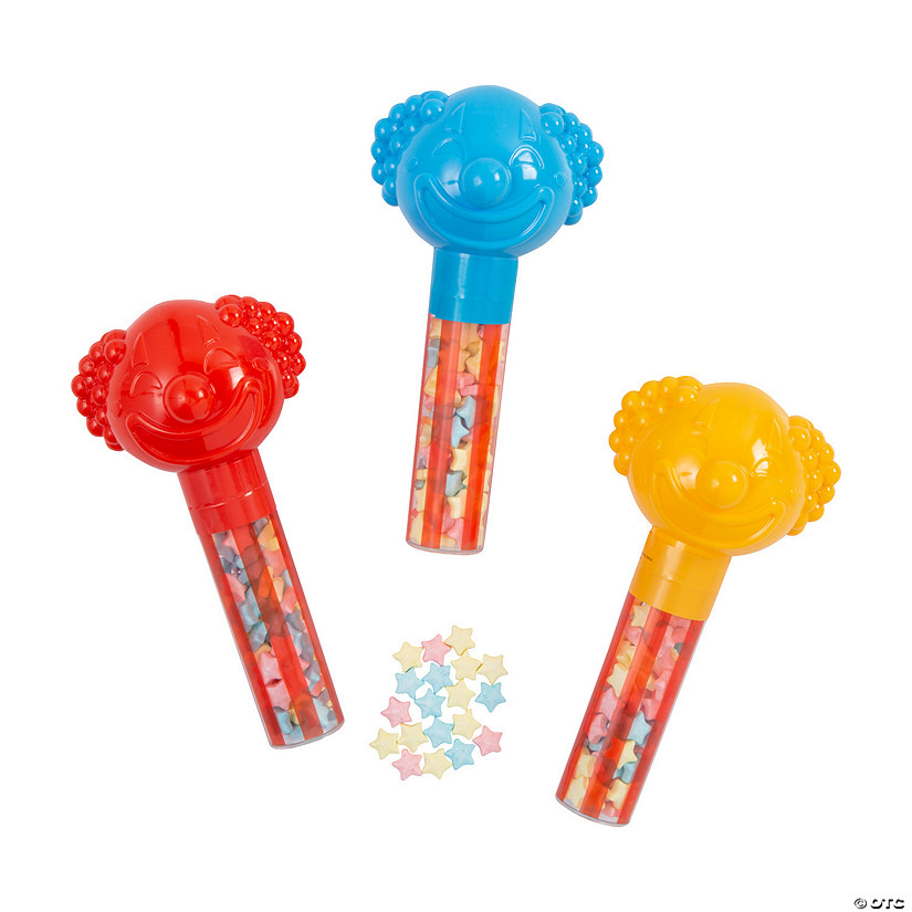 Mini Carnival Clown Candy Tubes with Candy - 12 Pc. Image