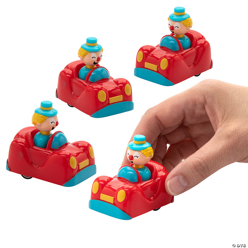 Mini Carnival Clown Car Pull-Back Toys - 12 Pc. Image