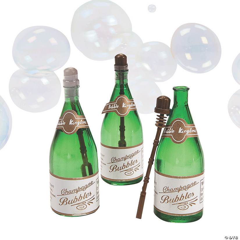 Mini Champagne Bubble Bottles - 12 Pc. Image
