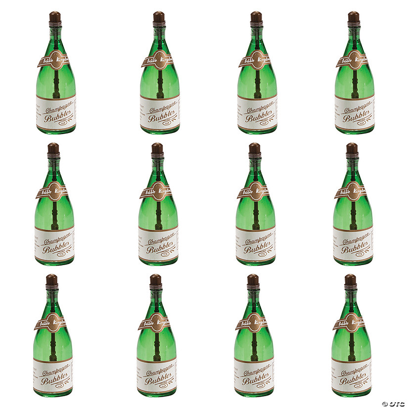 Mini Champagne Bubble Bottles - 12 Pc. Image