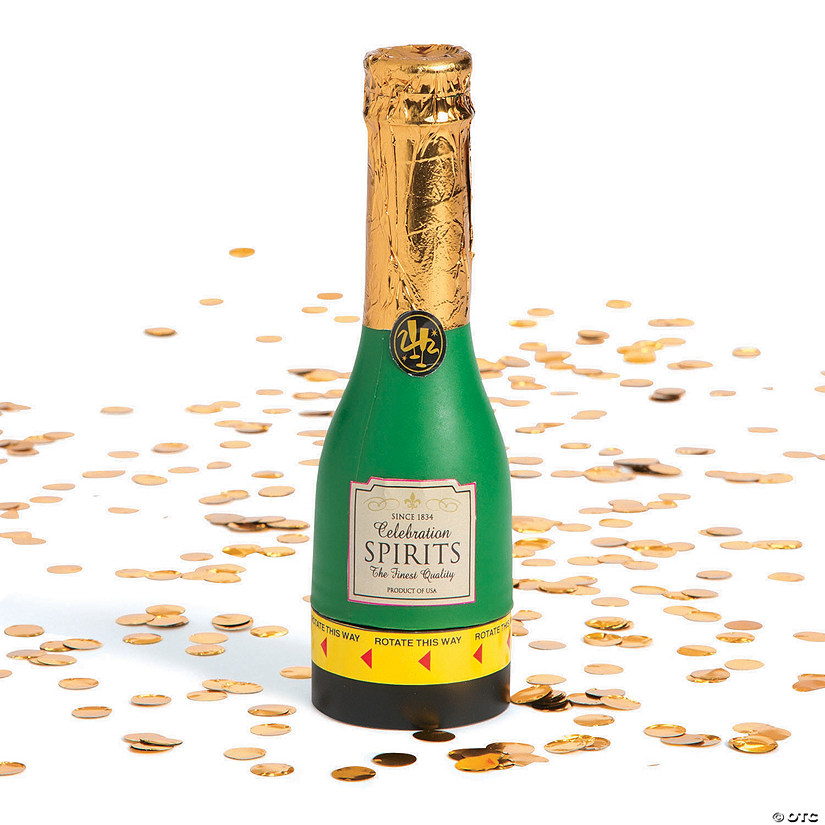Mini Champagne Confetti Party Poppers - 12 Pc. Image