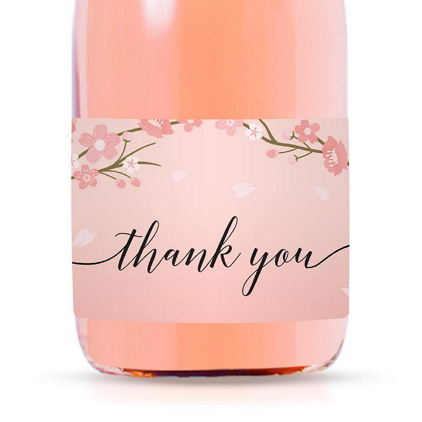 Mini Champagne Thank You Cherry Blossom Image