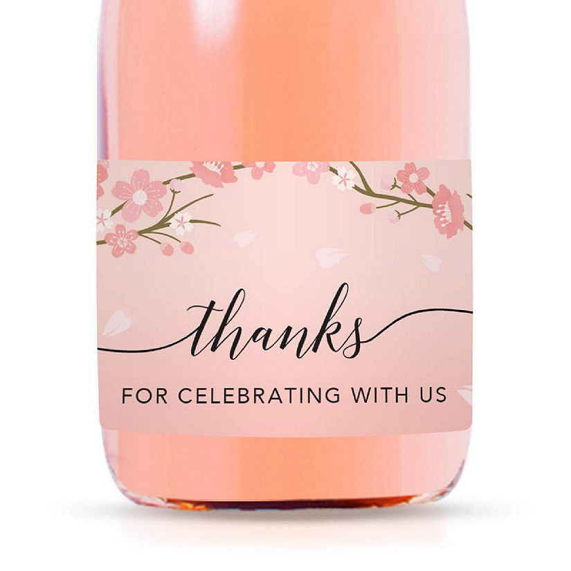 Mini Champagne Thanks Cherry Blossom Image