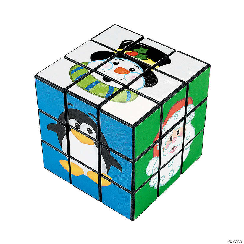Mini Christmas Friends Puzzle Cubes - 12 Pc. Image