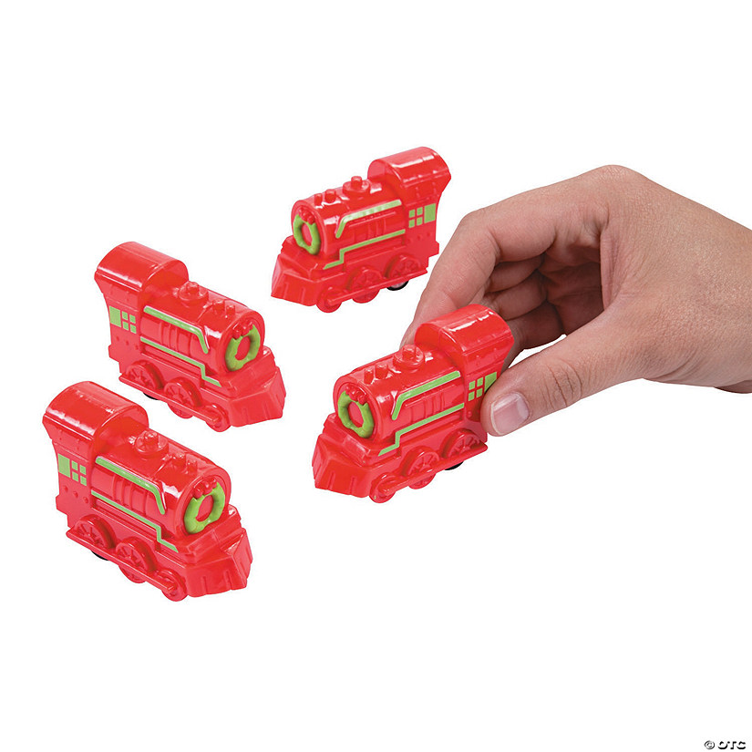 Mini Christmas Pull-Back Trains - 12 Pc. Image
