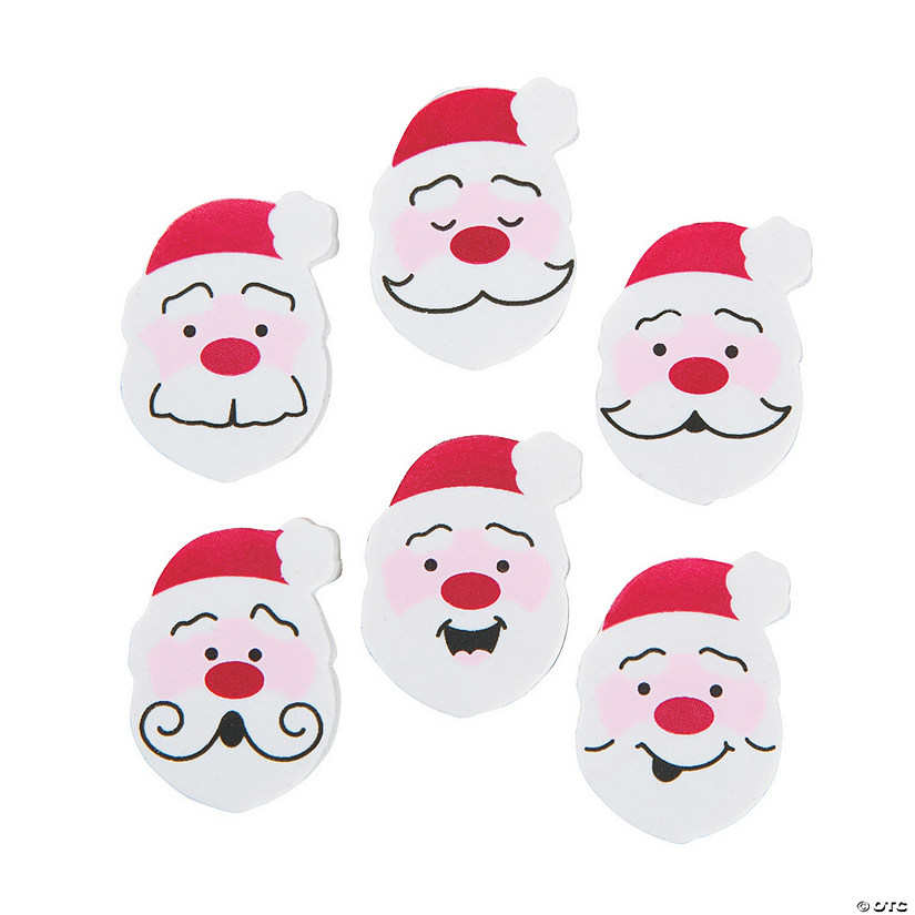 Mini Christmas Santa Erasers Discontinued