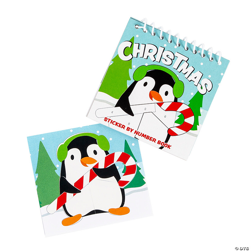 Mini Christmas Sticker-By-Number Books - 12 Pc. Image