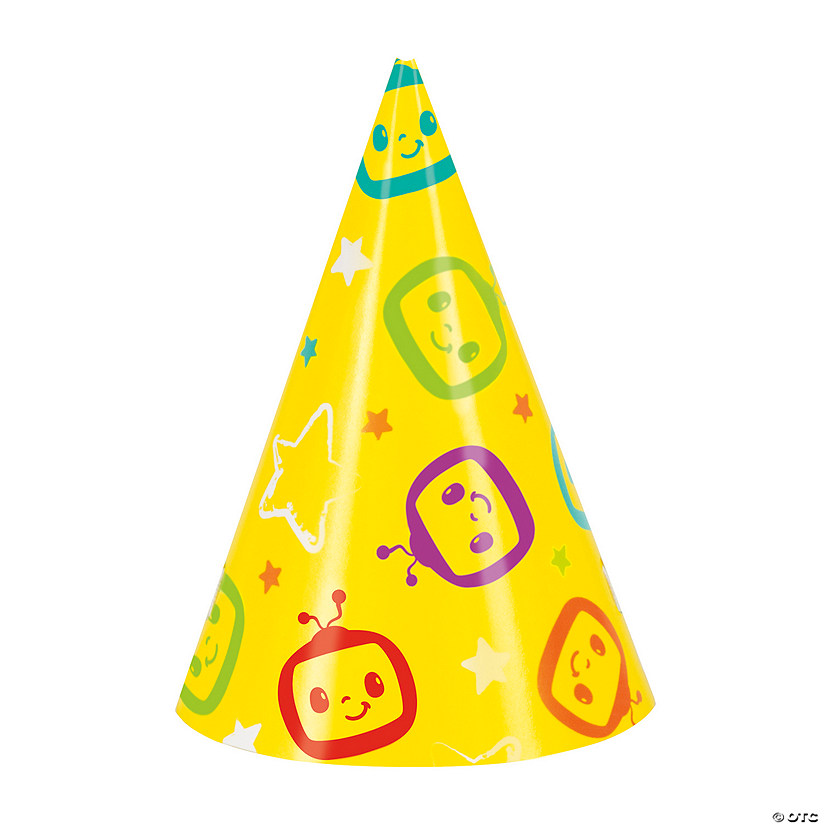 Mini CoComelon Cone Party Hats - 8 Pc. Image