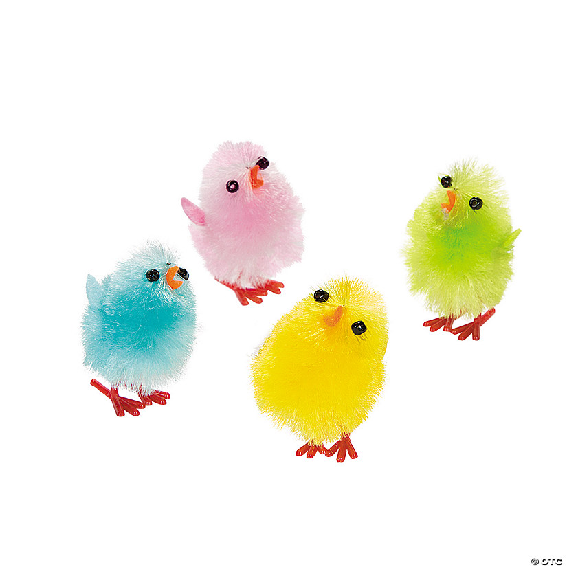Mini Colorful Chenille Baby Chicks - 36 Pc. Image