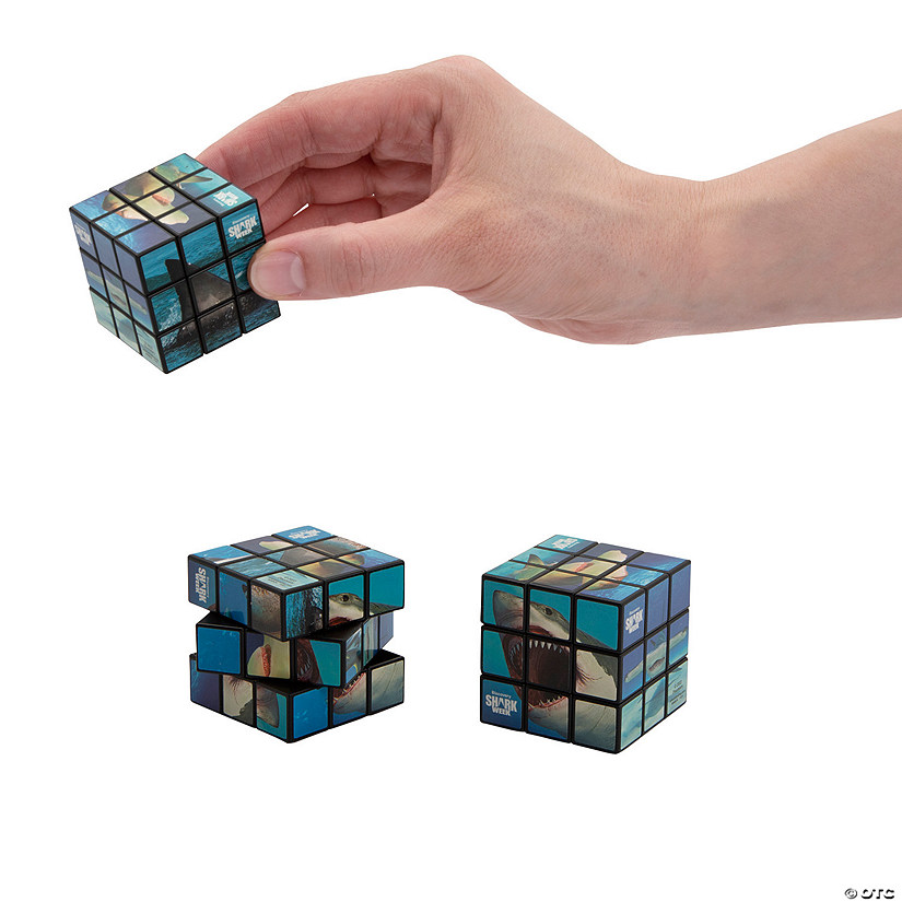 Mini Discovery Shark Week&#8482; Puzzle Cubes-12 Pc. Image
