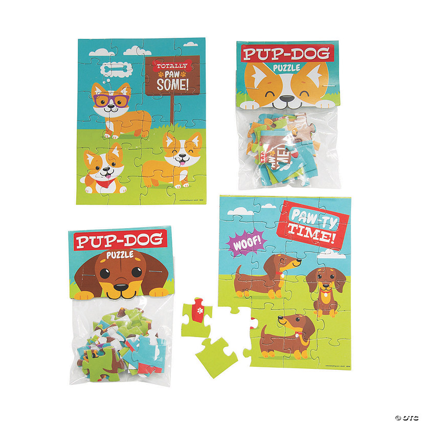 Mini Dog Party Jigsaw Puzzles - Set of 12 Image
