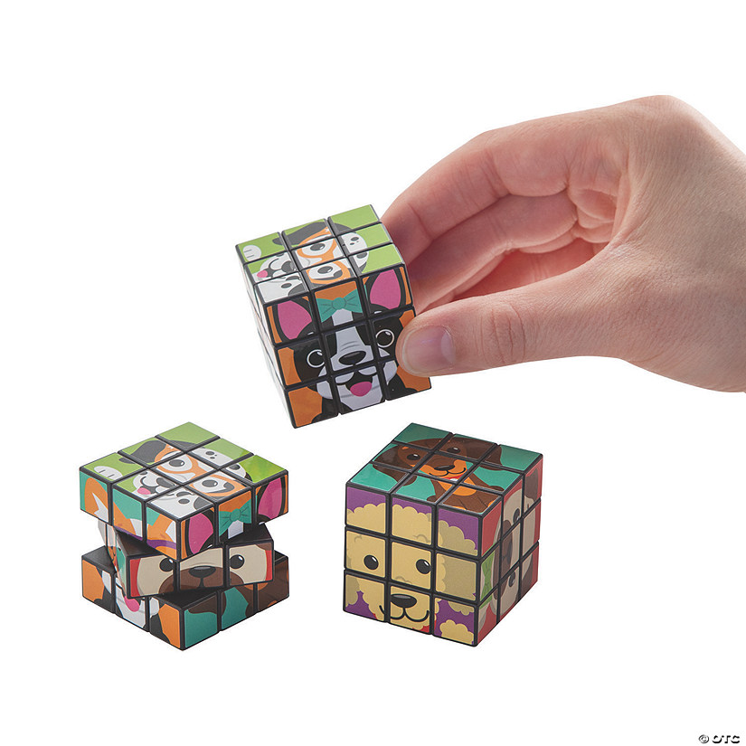 Mini Dog Party Puzzle Cubes - 12 Pc. Image