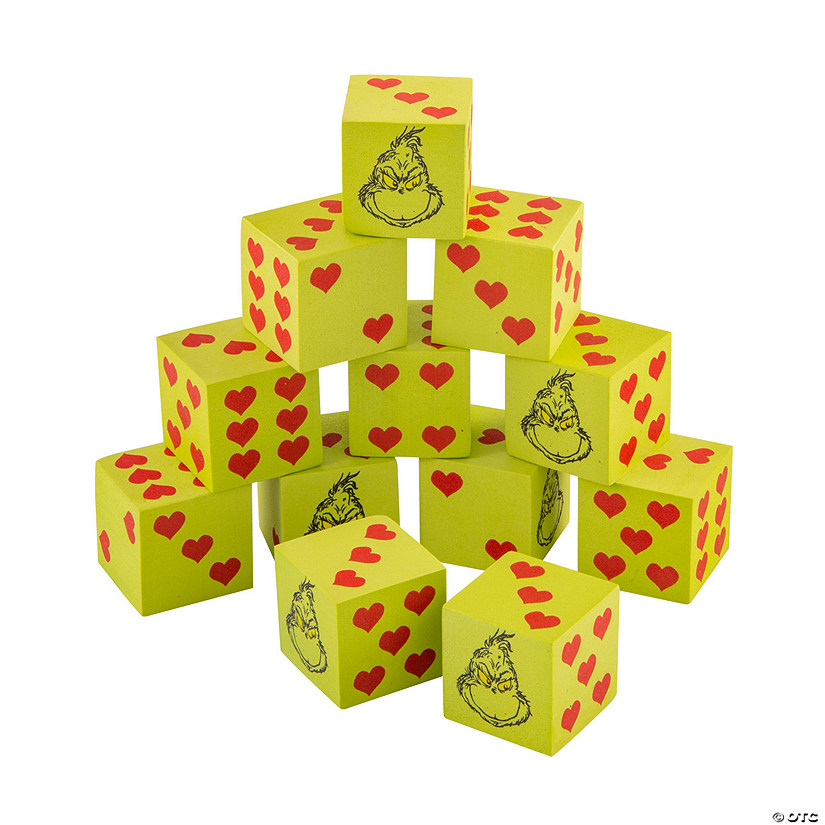 Mini Dr. Seuss™ The Grinch Foam Dice 12 Pc.