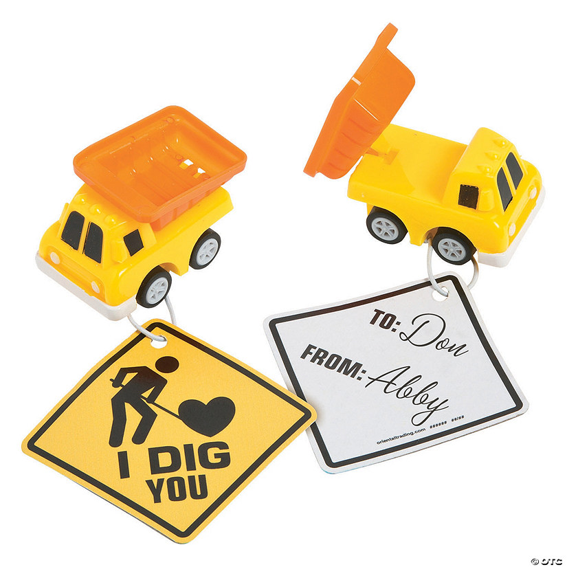 Mini Dump Truck Valentine Exchanges with Card for 12 Image