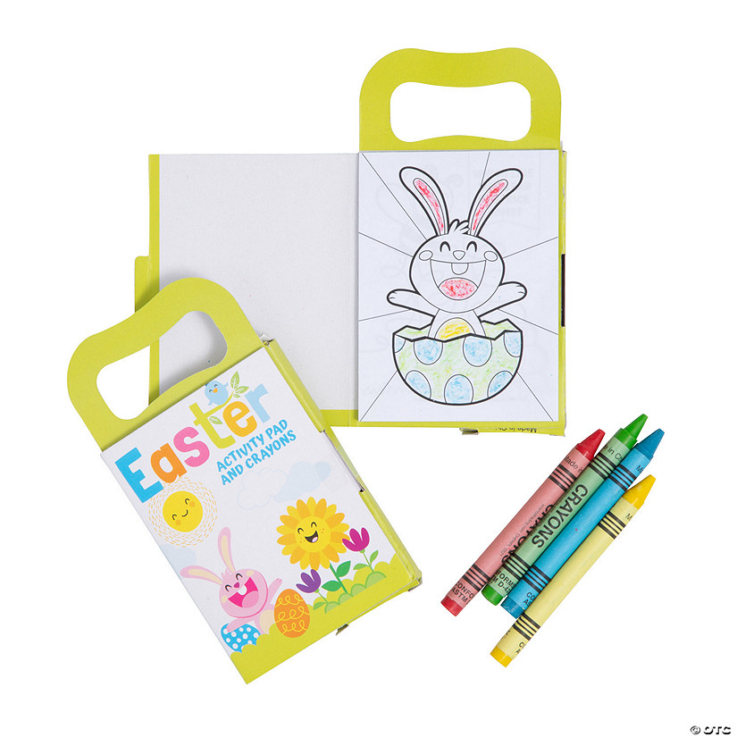 Mini Easter Activity Books with Crayons &#8211; 12 Pc. Image