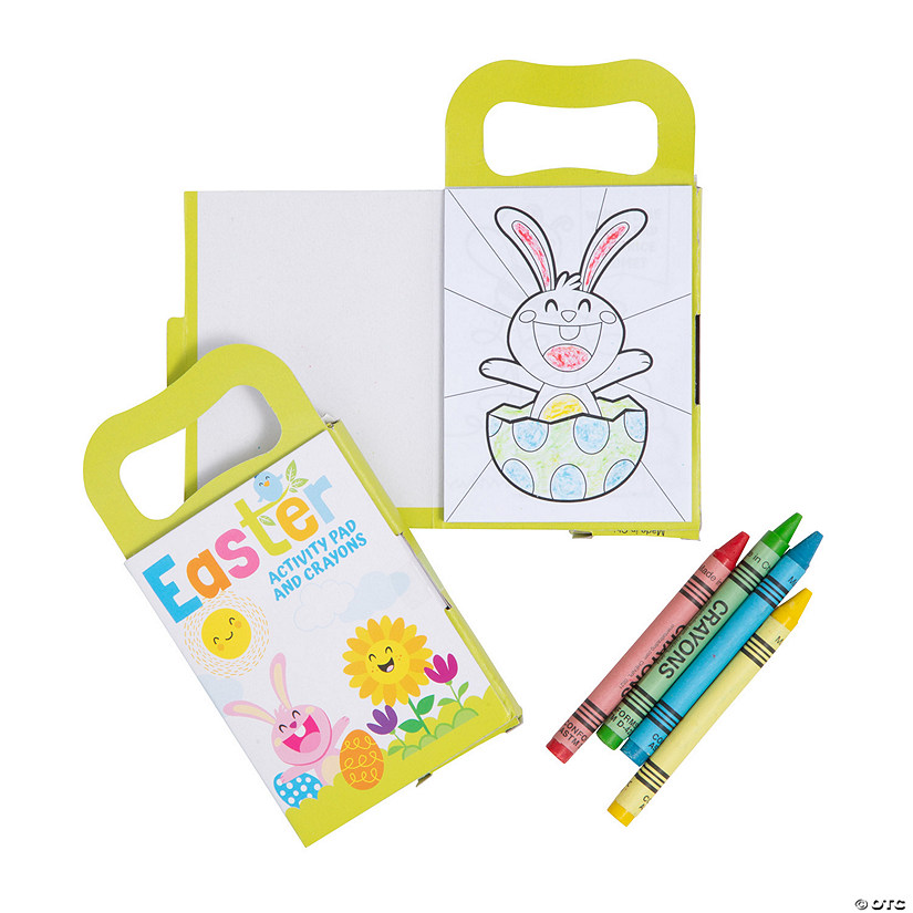 Mini Easter Activity Books with Crayons &amp;#8211; 12 Pc. Image